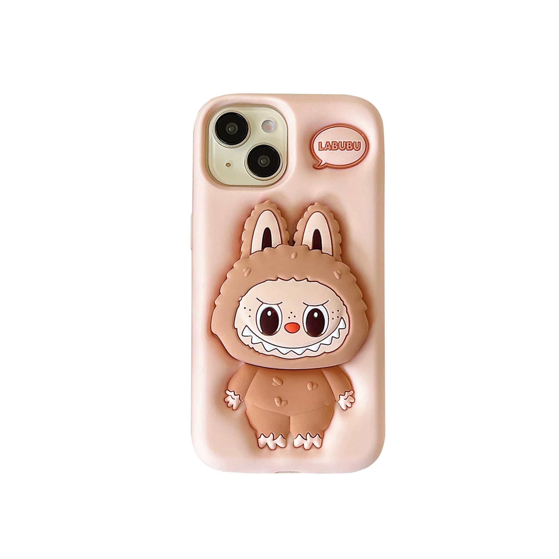 Hot Selling Latest Cute 3D Cartoon Silicone Phone Case for Iphone 16 Custom Labubu Design Stretch Bracket Phone Covers